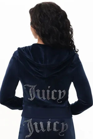 OG Big Bling Velour Hoodie Juicy Couture