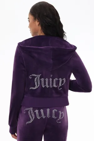 OG Big Bling Velour Hoodie Juicy Couture