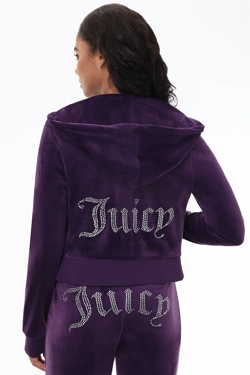 OG Big Bling Velour Hoodie Juicy Couture