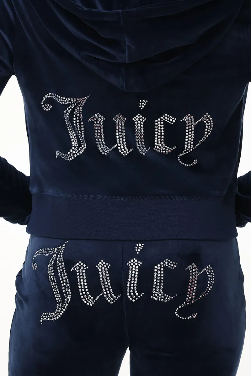 OG Big Bling Velour Hoodie Juicy Couture