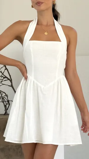 Peyton Mini Dress - White Billy J