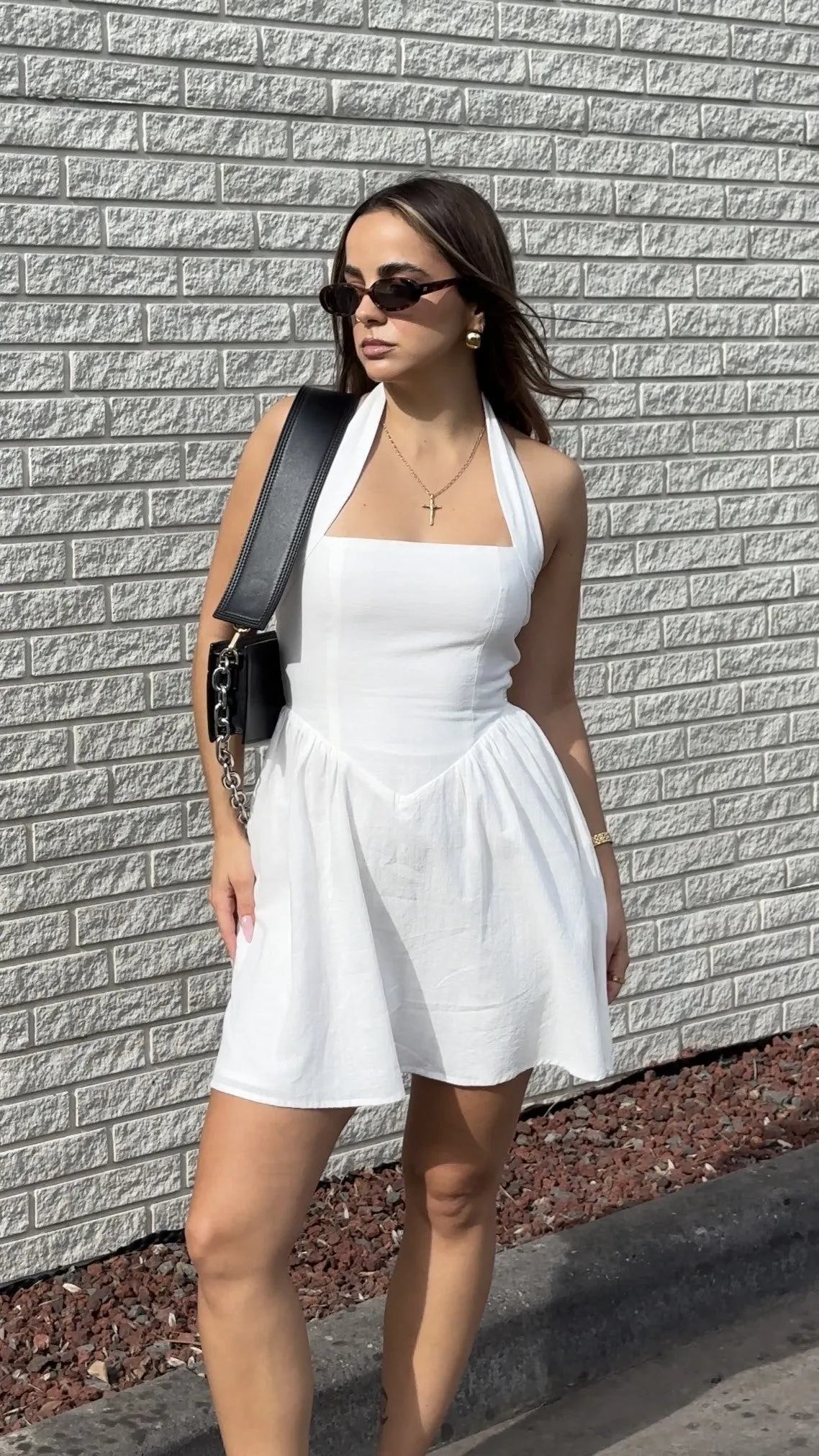 Peyton Mini Dress - White Billy J