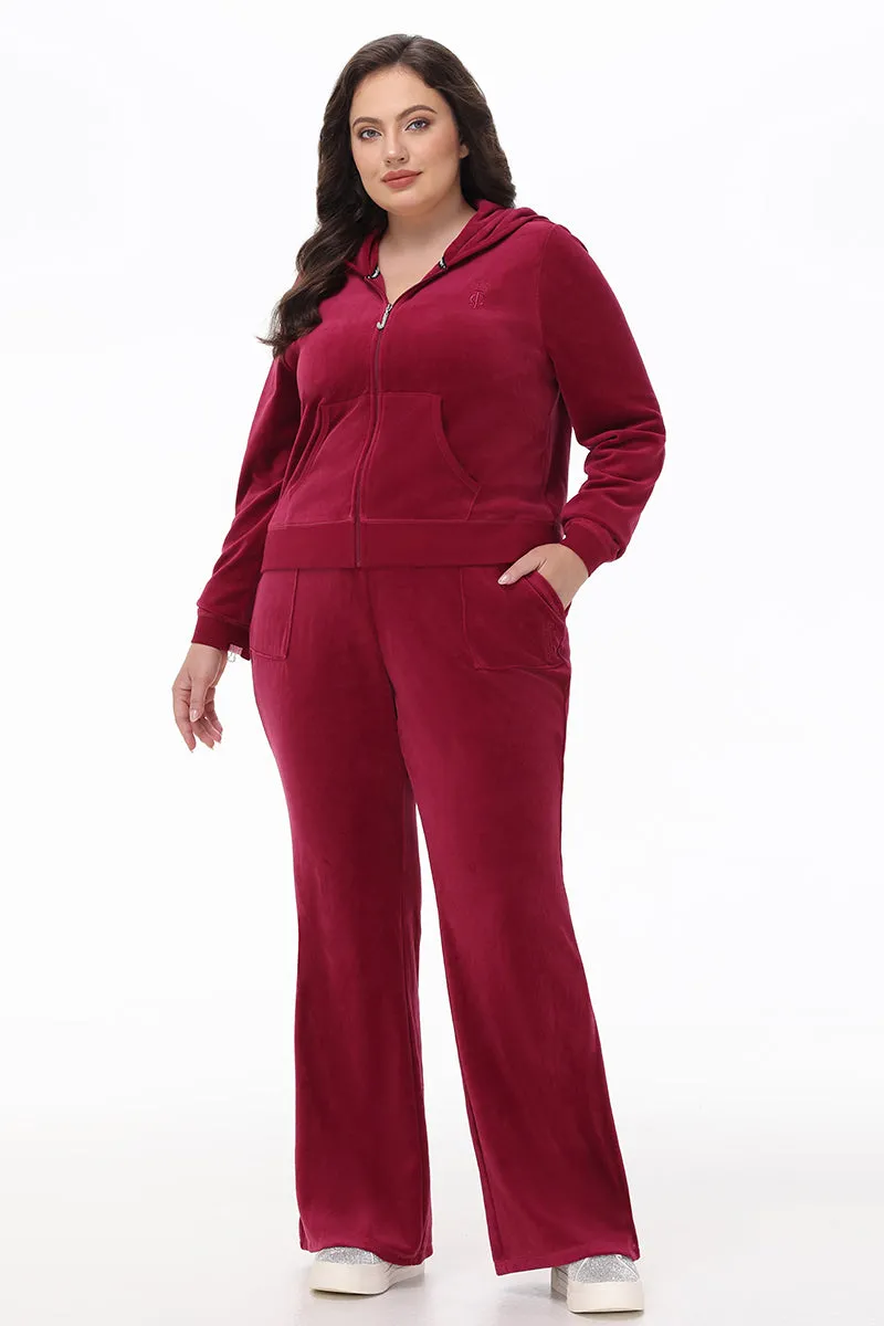 Plus-Size Heritage Cotton Velour Hoodie Juicy Couture