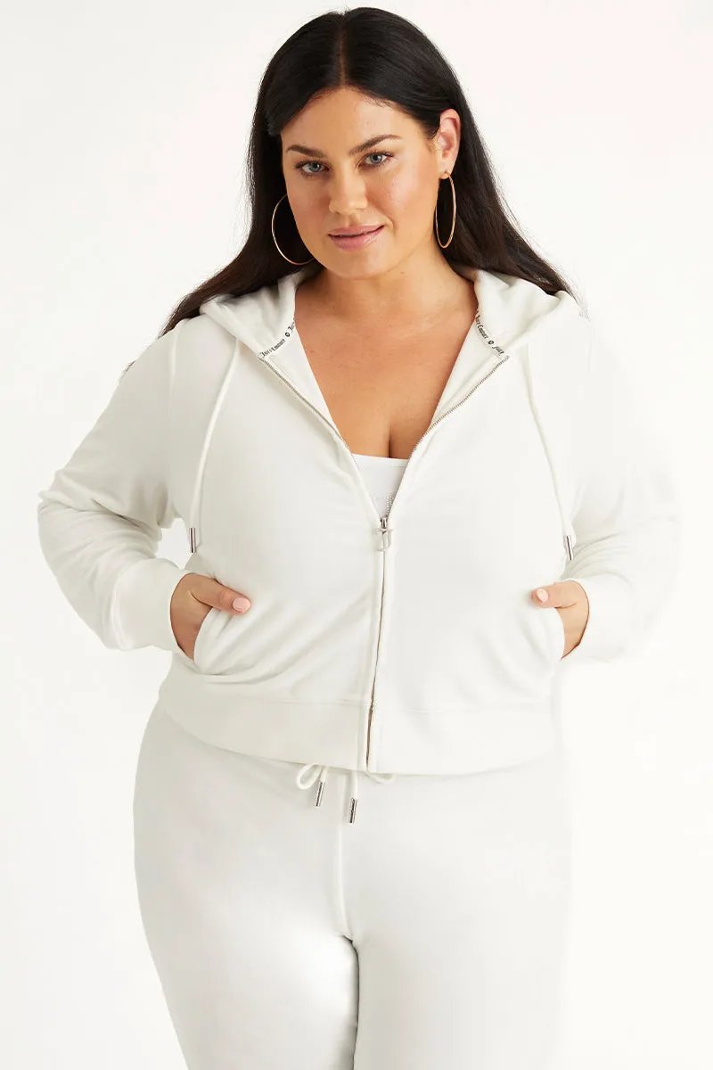 Plus-Size OG Big Bling Velour Hoodie Juicy Couture