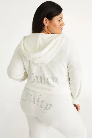 Plus-Size OG Big Bling Velour Hoodie Juicy Couture