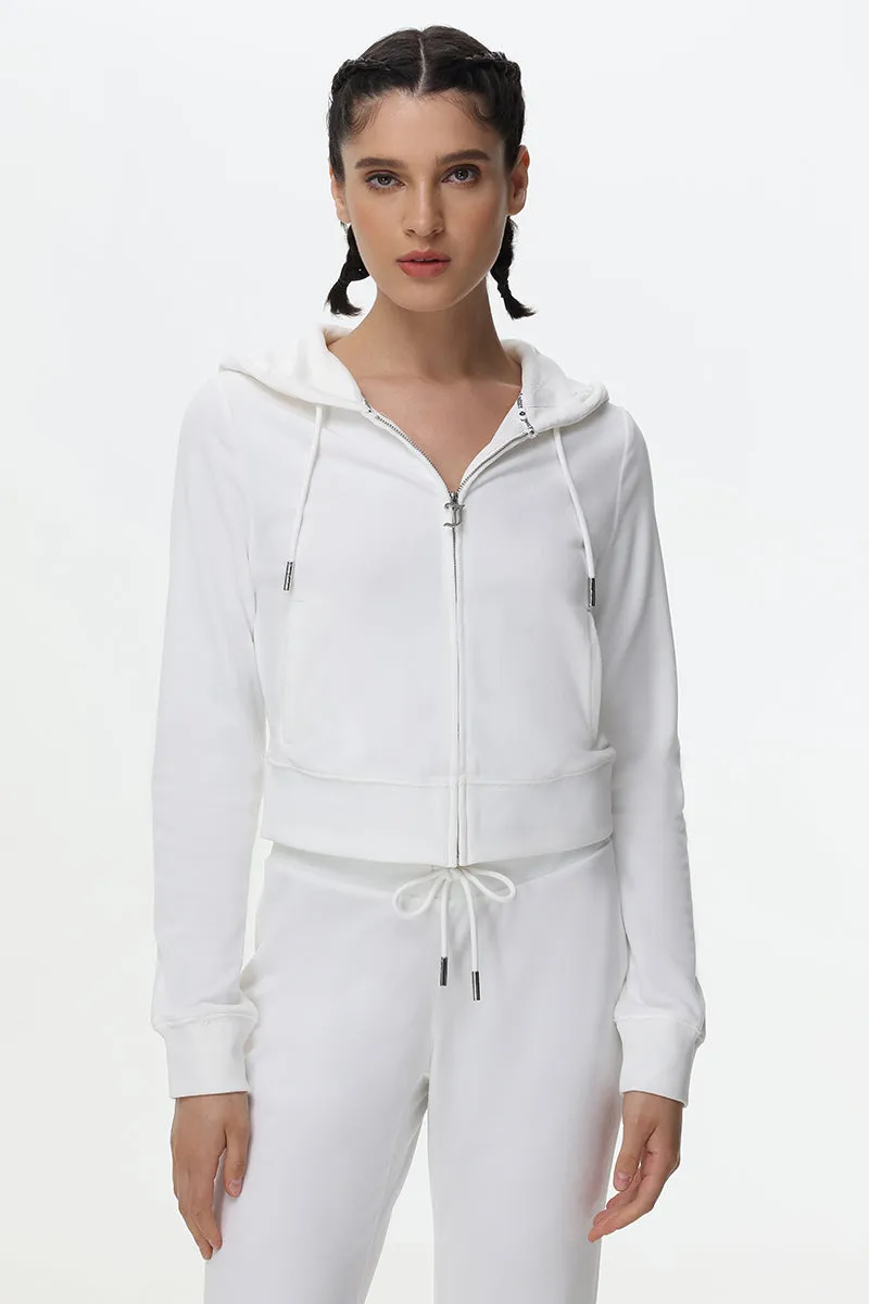 Plus-Size Technicolor Customizable Big Bling Velour Hoodie Juicy Couture