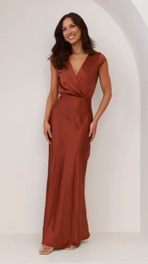 Selma Maxi Dress - Rust Billy J