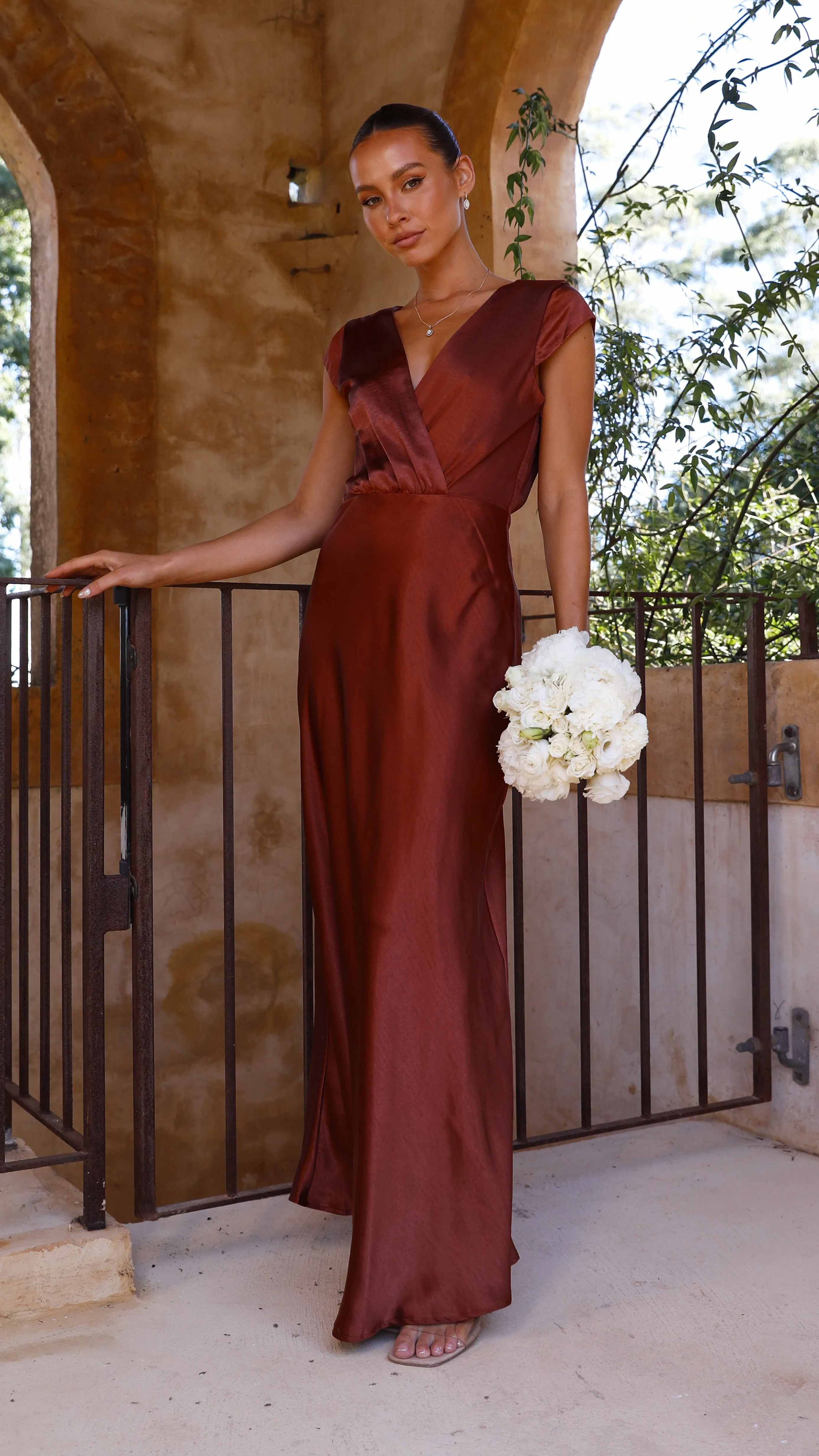 Selma Maxi Dress - Rust Billy J