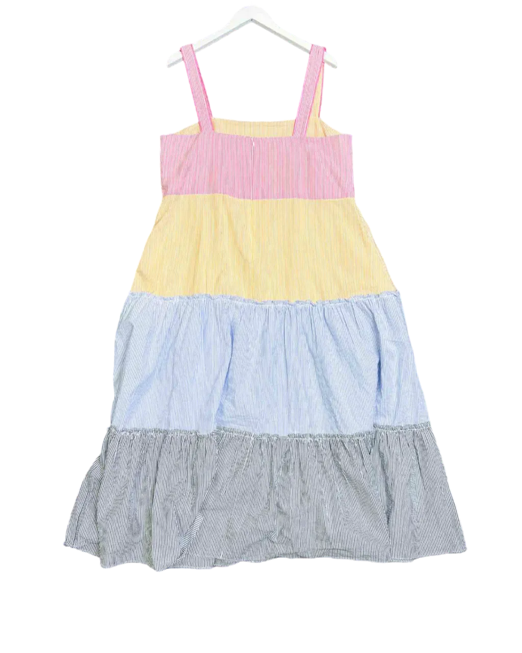 Size XL | Alessandra Seersucker Stripe Maxi Dress