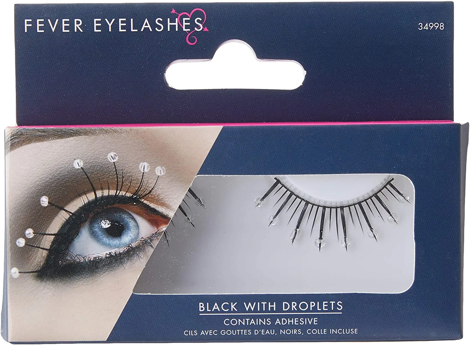 Smiffys Glamorous Droplet Eyelashes with Glue (34998)
