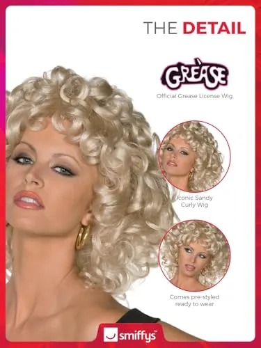 Smiffys Grease Sandy Last Scene Wig Blonde (42244)
