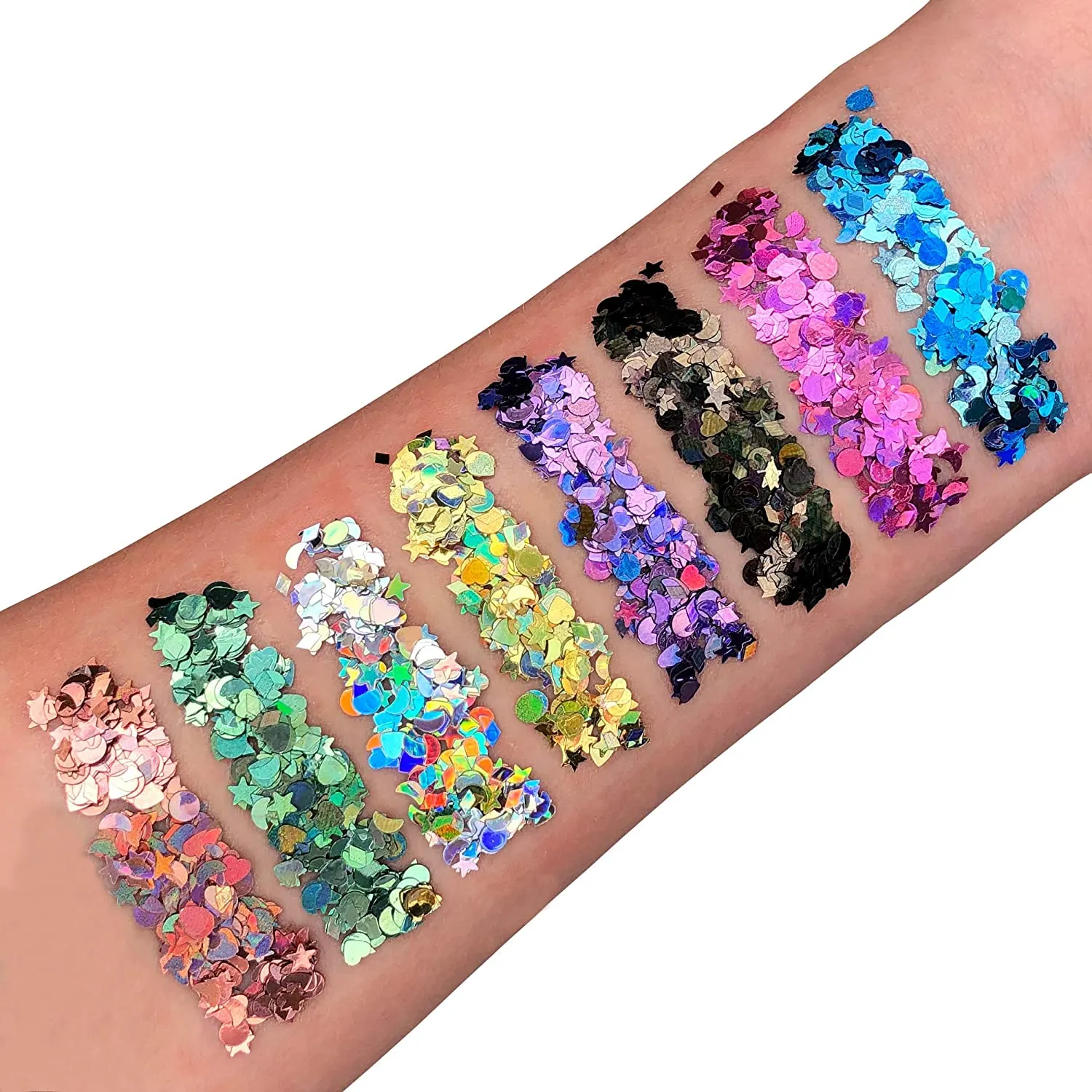 Smiffys - Holographic Glitter Shapes Cosmetic Glitter (3g) (G05066)