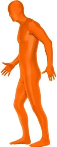 Smiffys Orange Second Skin Costume - Size L (42"-44") (21741M)