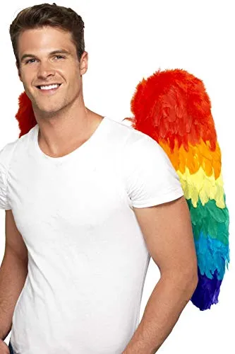 Smiffys Rainbow Feather Wings Accessory (43585)