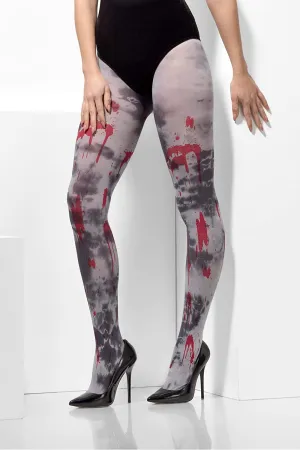 Smiffys Zombie Costume Tights - One Size Fits Most (Zombie Dirt)