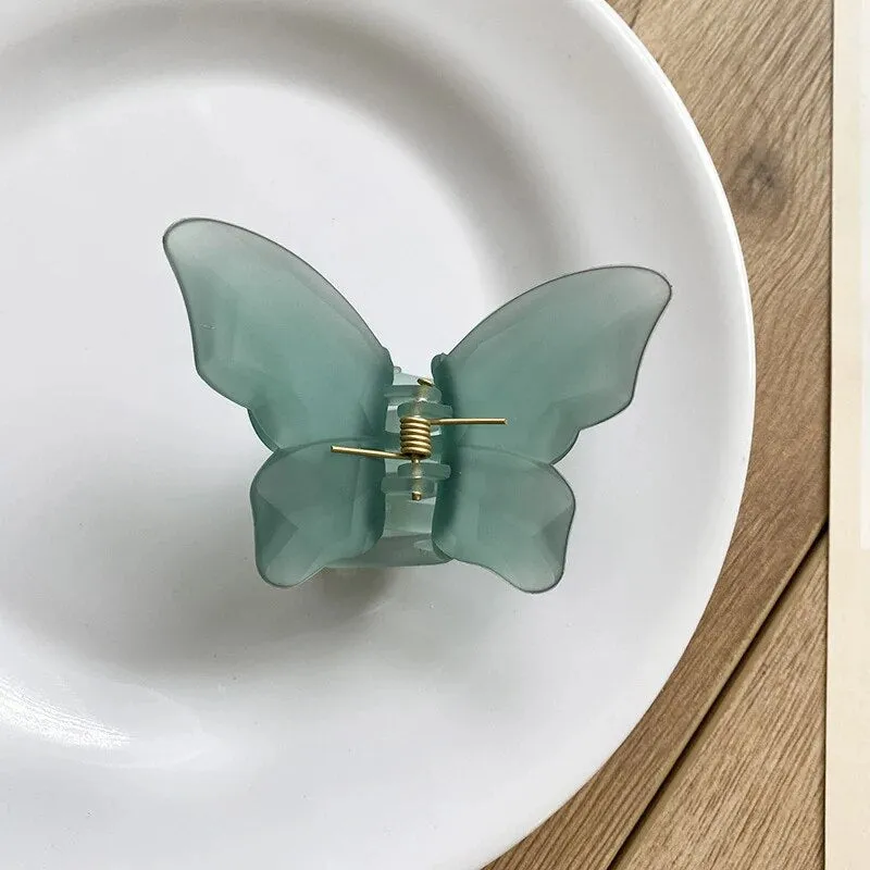 Speckled Butterfly Acrylic Hair Clips