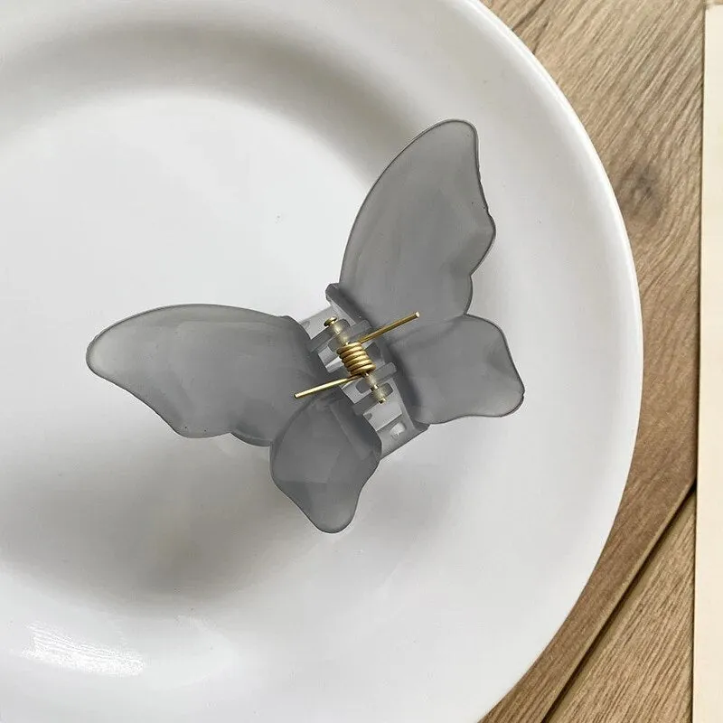 Speckled Butterfly Acrylic Hair Clips