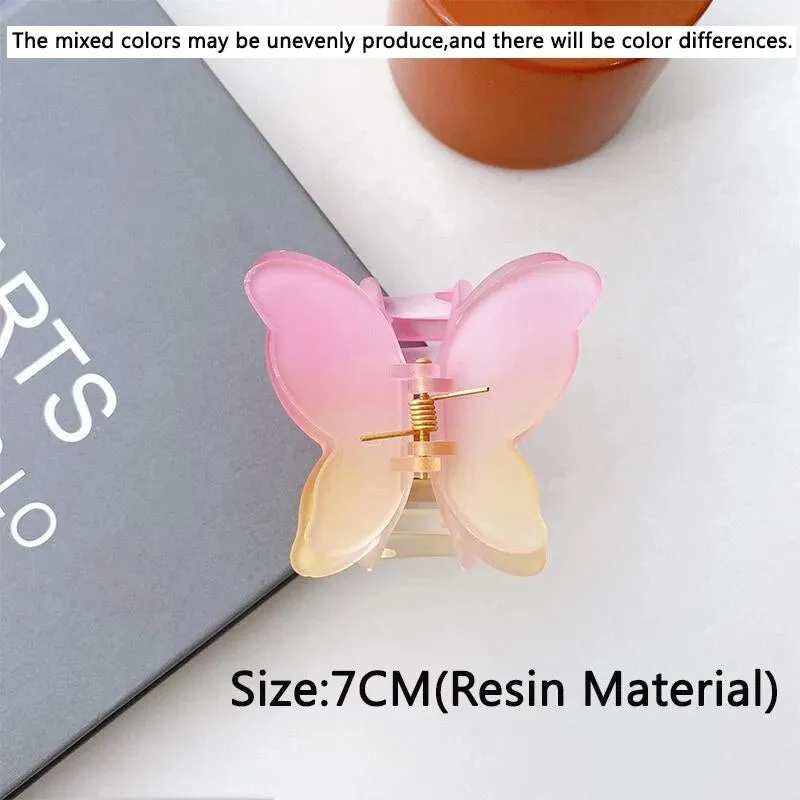 Speckled Butterfly Acrylic Hair Clips