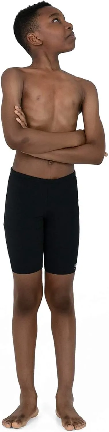 Speedo Boys Essential Endurance  Jammer - Chlorine-Resistant, Quick-Dry Swimwear with Adjustable Fit