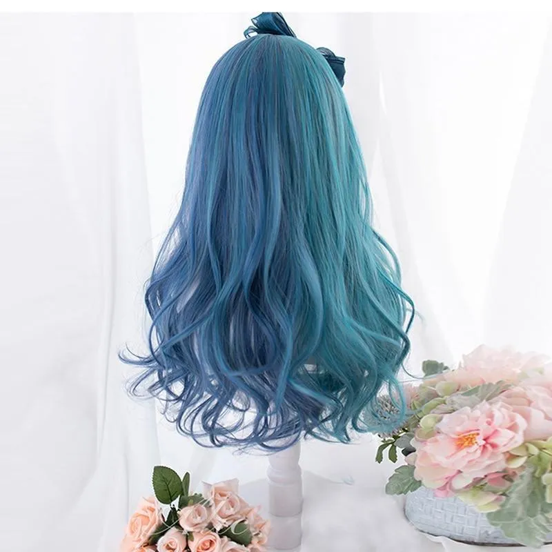 Split Blue Cosplay Wig