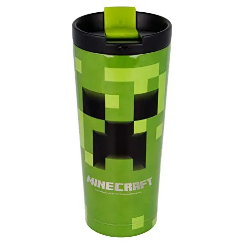 Stor - Minecraft 425 ml Stainless Steel Thermal Coffee Tumbler, Insulated Metal Mug