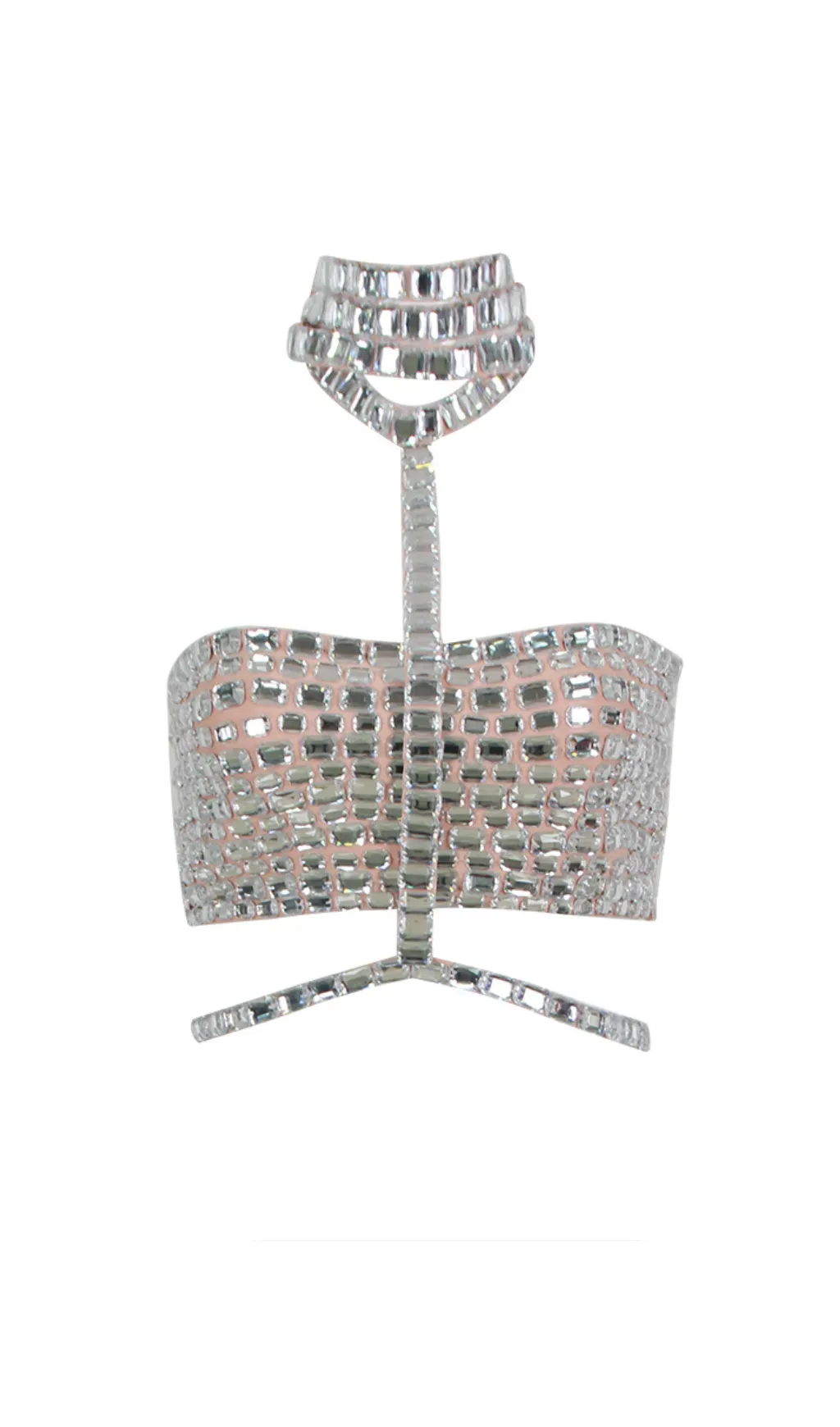 STYLISH DIAMOND NECKLACE TUBE TOP Gloria Lanvin