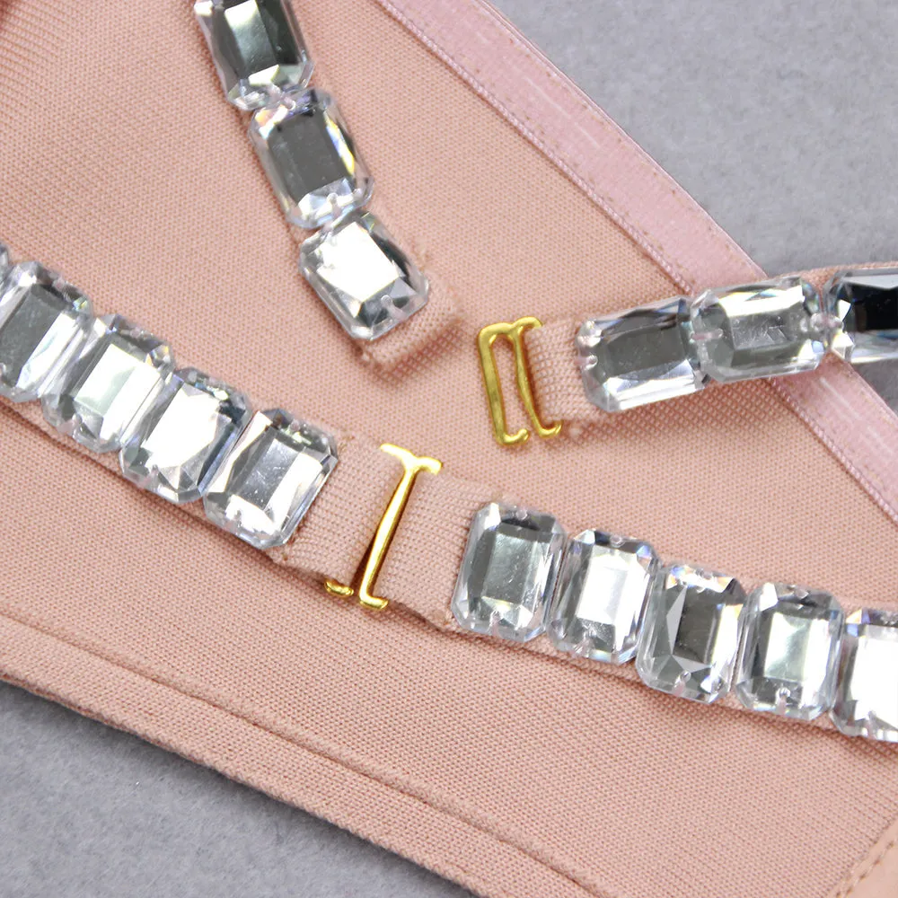 STYLISH DIAMOND NECKLACE TUBE TOP Gloria Lanvin