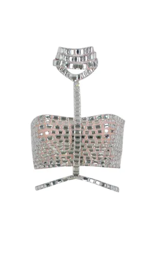 STYLISH DIAMOND NECKLACE TUBE TOP Gloria Lanvin