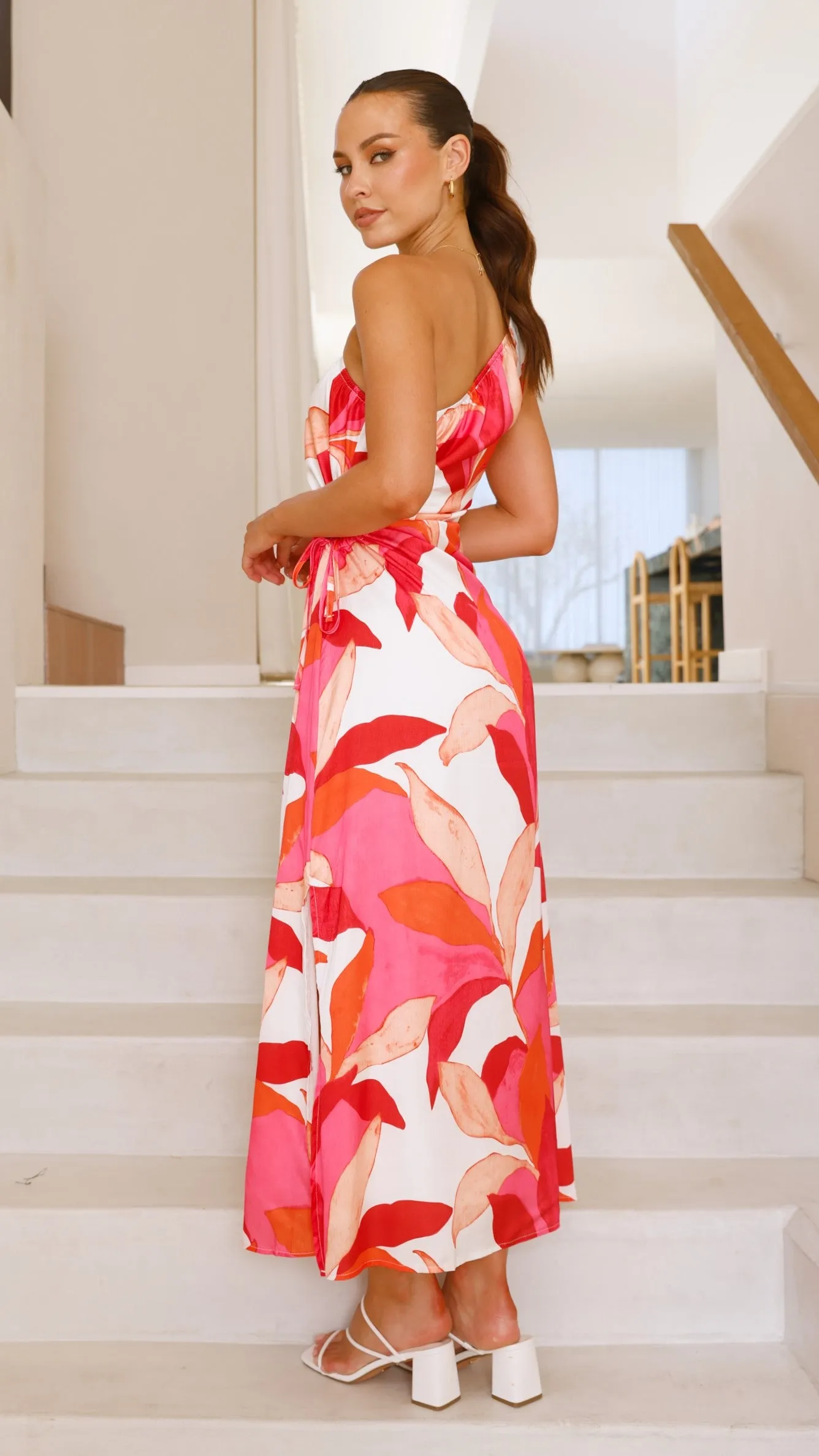 Talisa Maxi Dress - Pink / Orange Floral Billy J