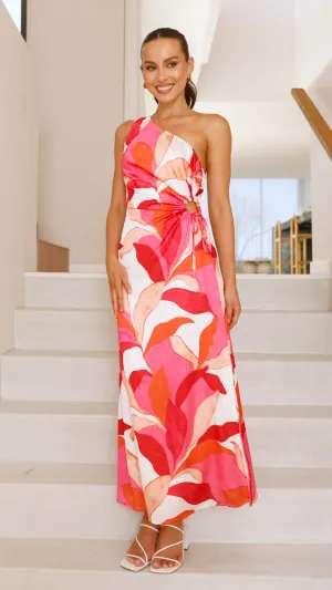 Talisa Maxi Dress - Pink / Orange Floral Billy J