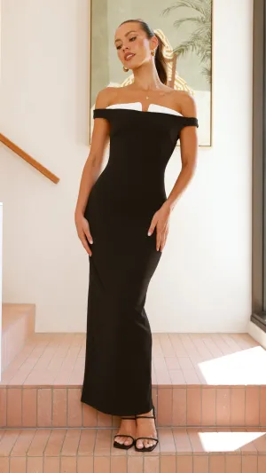 Talmai Maxi Dress - Black / White Billy J