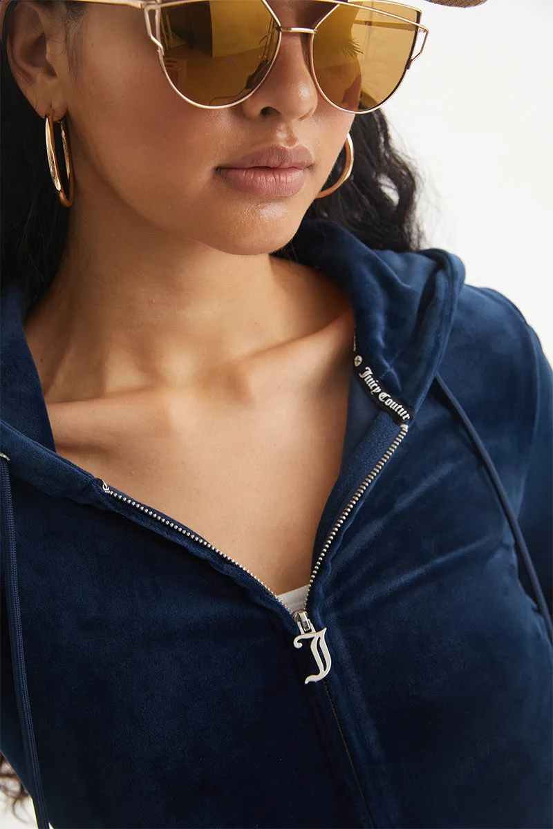 Taurus Customizable Big Bling Velour Hoodie Juicy Couture
