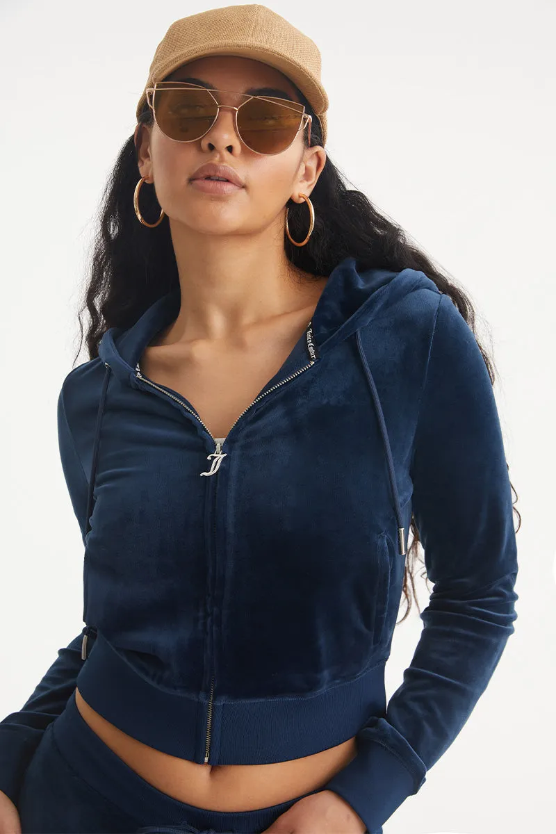 Taurus Customizable Big Bling Velour Hoodie Juicy Couture