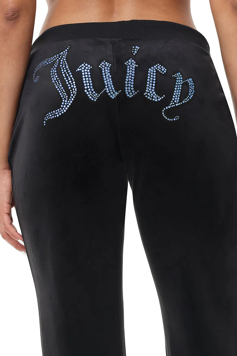Technicolor Customizable Big Bling Velour Track Pants Juicy Couture
