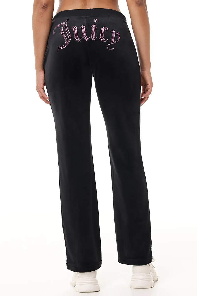 Technicolor Customizable Big Bling Velour Track Pants Juicy Couture