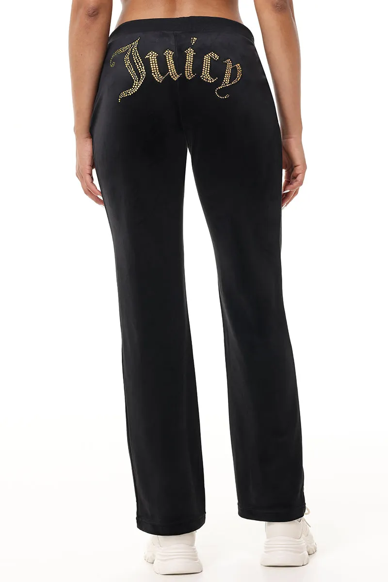 Technicolor Customizable Big Bling Velour Track Pants Juicy Couture