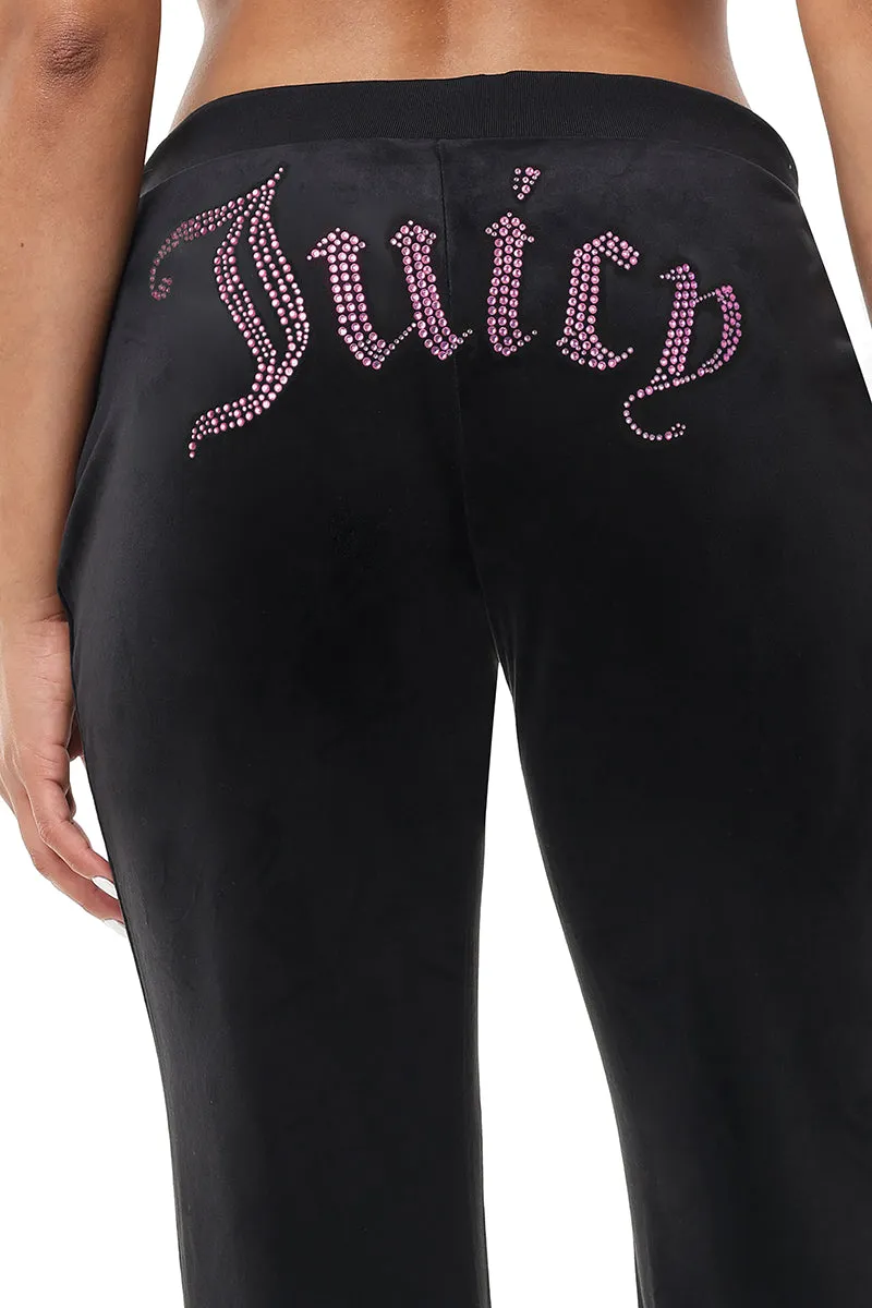 Technicolor Customizable Big Bling Velour Track Pants Juicy Couture