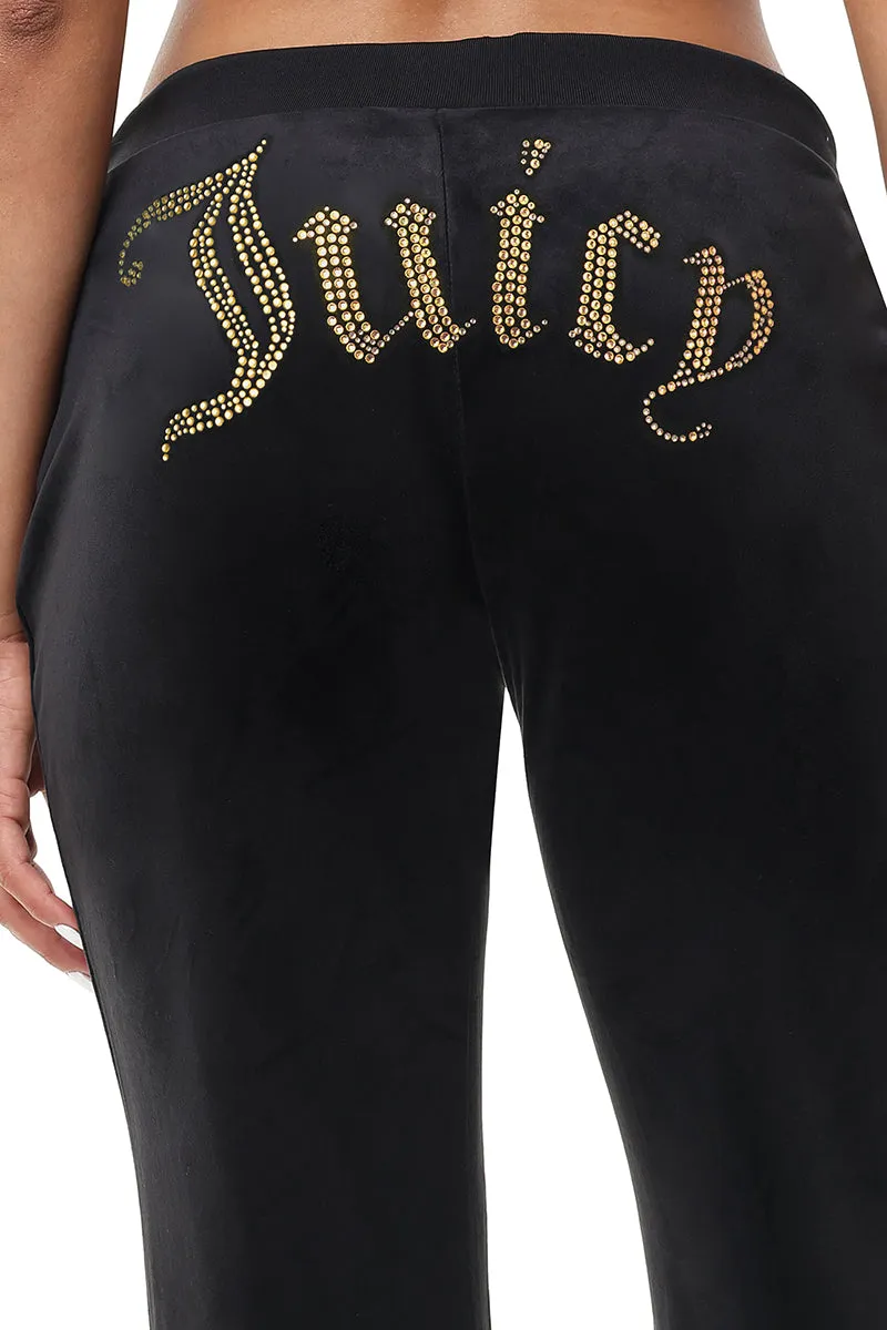Technicolor Customizable Big Bling Velour Track Pants Juicy Couture