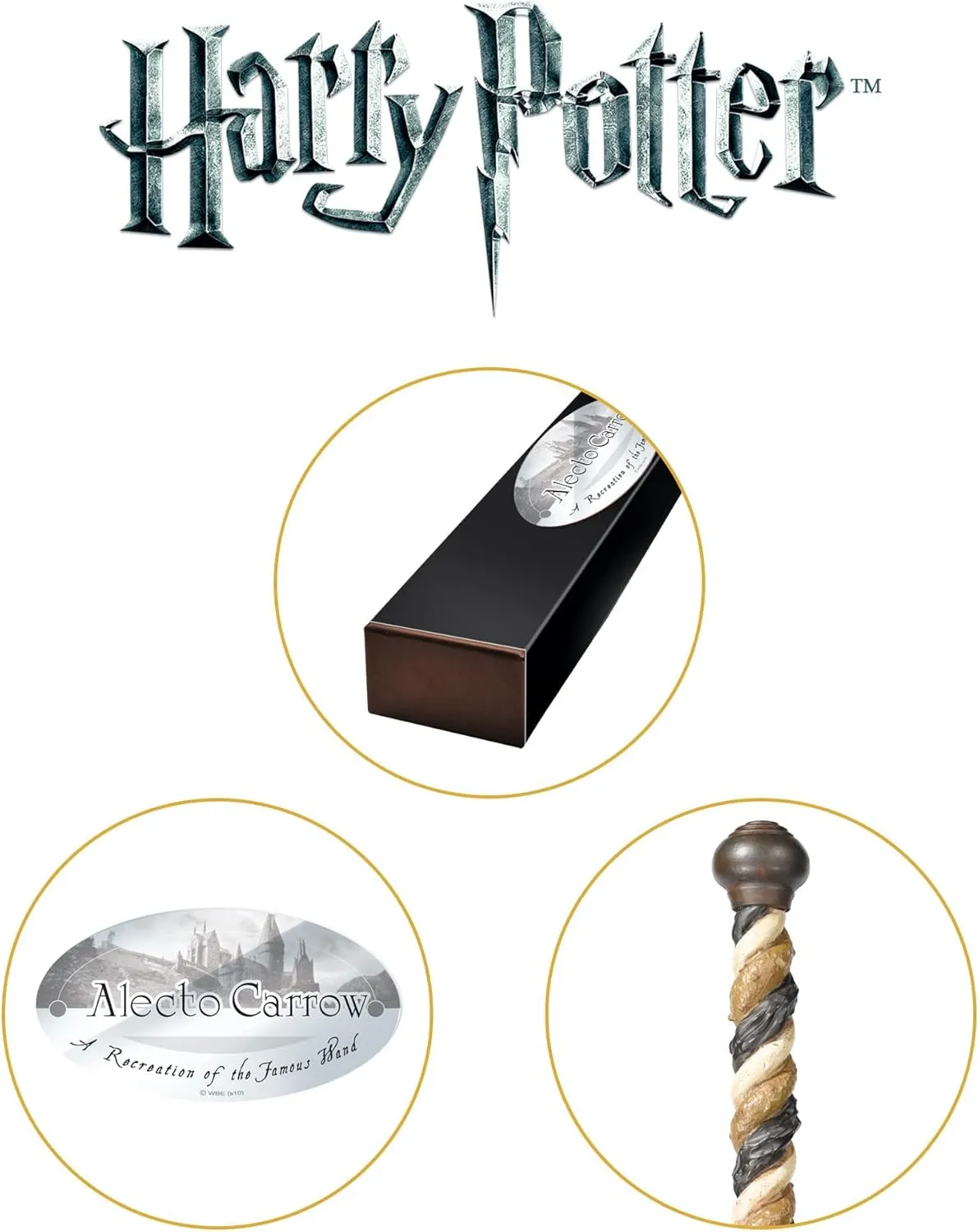 The Noble Collection Harry Potter Wizarding World - Alecto Carrow Character Wand (NN8280)