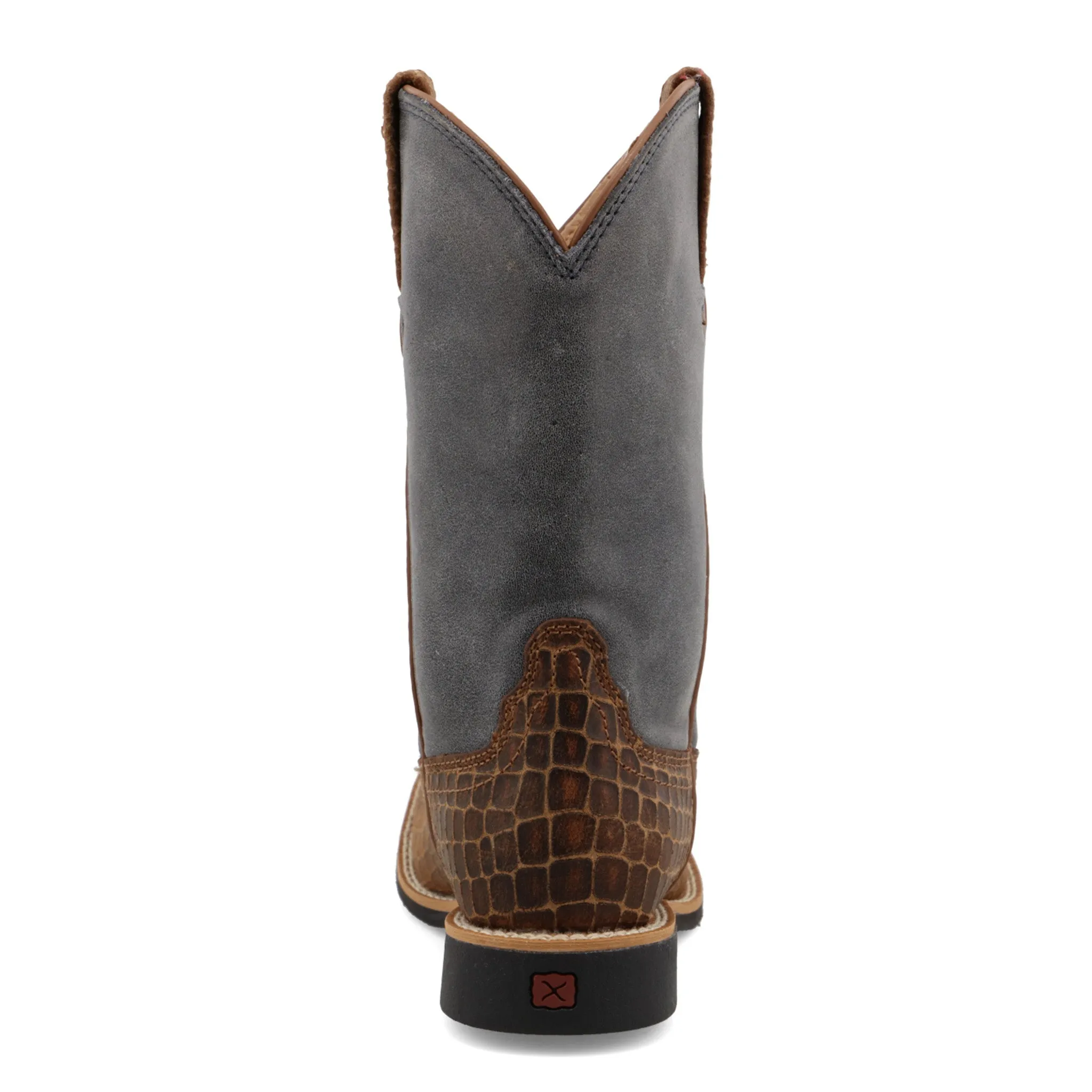 Twisted X Kids Chocolate and Dusty Blue Square Toe Boots
