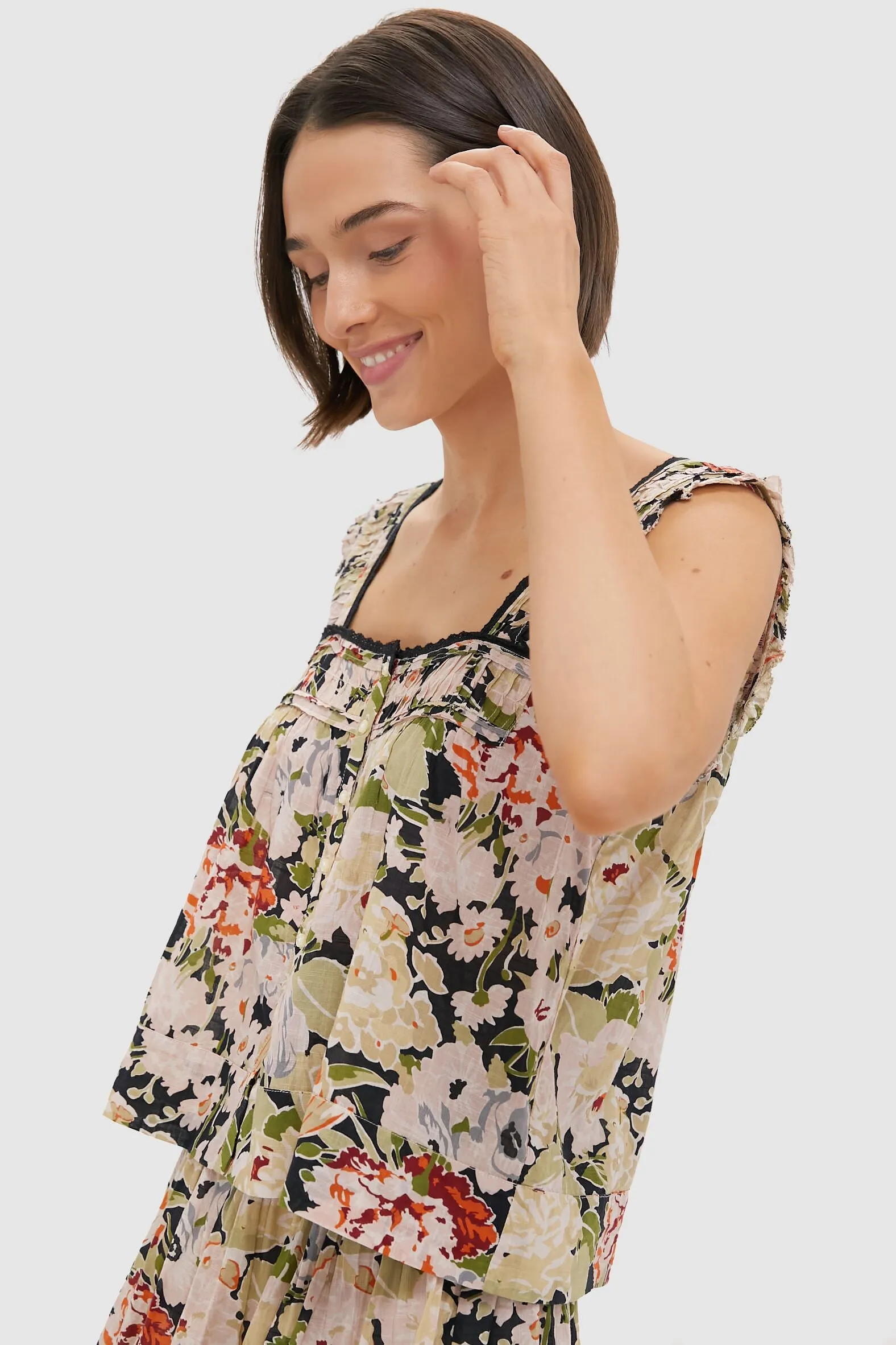 Vintage Rose The Victorian Pleat Tank
