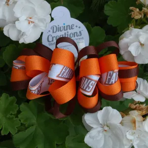 Wee One's BGSU Medium Loops Hair Bow on French Clip